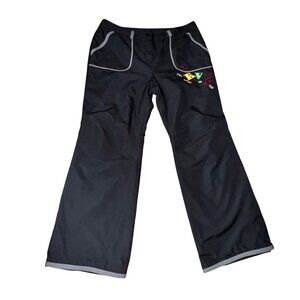 Carven Sport Womens Black Snow Pants Size 32 Korean Athleisure Casual Luxury Y2K